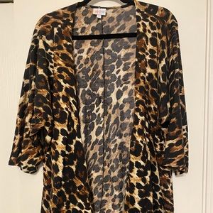 LuLaRoe Leopard Short Sleeve Cardigan